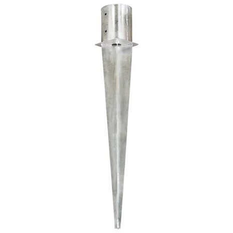 Grondpinnen 2 st 12x91 cm gegalvaniseerd staal zilverkleurig 2