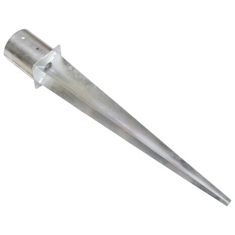 Grondpinnen 2 st 12x91 cm gegalvaniseerd staal zilverkleurig 4