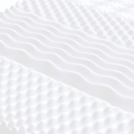Schuimmatras 7 zones hardheid 20 ILD 120x210 cm wit 5