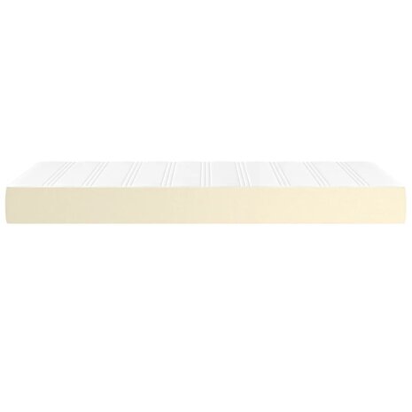 Pocketveringmatras medium 90x190x20 cm kunstleer cr&egrave;mekleurig 4