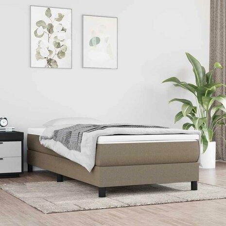 Pocketveringmatras voor kinderen medium 80x160 cm stof taupe 1