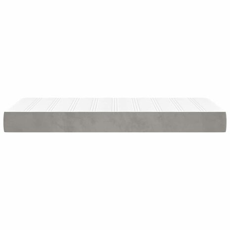 Pocketveringmatras voor kinderen medium 80x160 cm fluweel lichtgrijs 4
