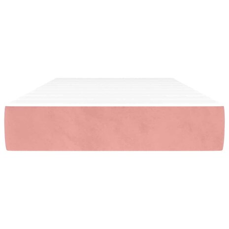 Pocketveringmatras voor kinderen medium 80x160 cm fluweel roze 3