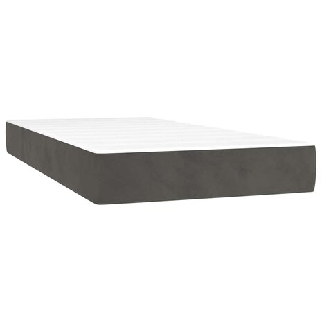 Pocketveringmatras medium 80x210x20 cm fluweel donkergrijs 2