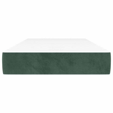 Pocketveringmatras medium 80x210x20 cm fluweel donkergroen 3