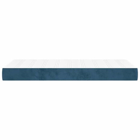 Pocketveringmatras medium 80x210x20 cm fluweel donkerblauw 4