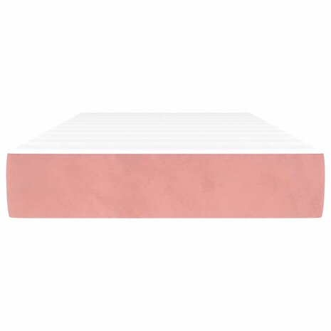 Pocketveringmatras medium 80x210x20 cm fluweel roze 3