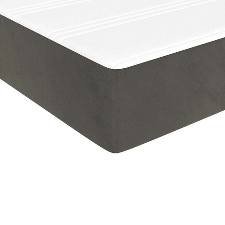 Pocketveringmatras medium 80x220x20 cm fluweel donkergrijs 5
