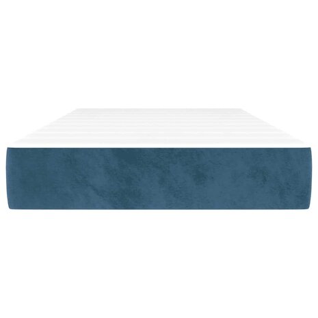 Pocketveringmatras medium 80x220x20 cm fluweel donkerblauw 3