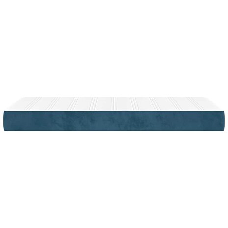 Pocketveringmatras medium 80x220x20 cm fluweel donkerblauw 4