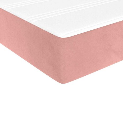 Pocketveringmatras medium 80x220x20 cm fluweel roze 5