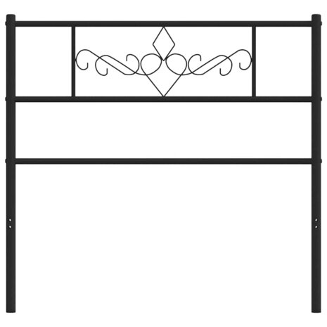 Vervangend hoofdbord 75 cm metaal zwart 3