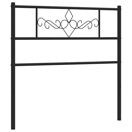 Vervangend hoofdbord 75 cm metaal zwart 4