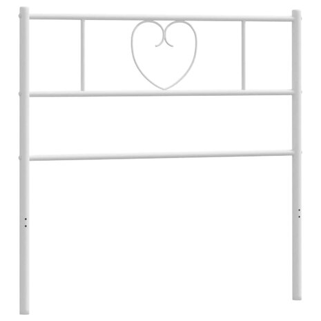 Vervangend hoofdbord 75 cm metaal wit 3