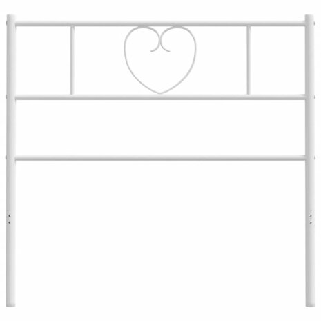 Vervangend hoofdbord 75 cm metaal wit 5