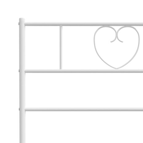 Vervangend hoofdbord 75 cm metaal wit 6