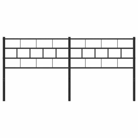 Vervangend hoofdbord 200 cm metaal zwart 3