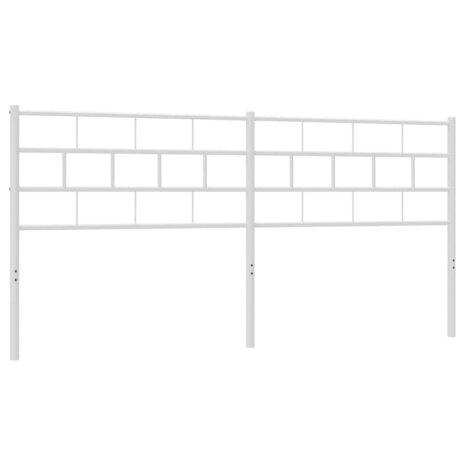 Vervangend hoofdbord 200 cm metaal wit 2