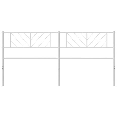 Vervangend hoofdbord 200 cm metaal wit 3