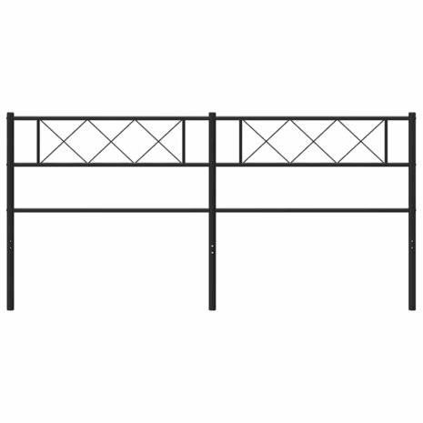 Vervangend hoofdbord 200 cm metaal zwart 3