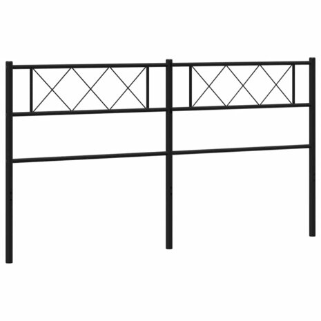Vervangend hoofdbord 200 cm metaal zwart 5