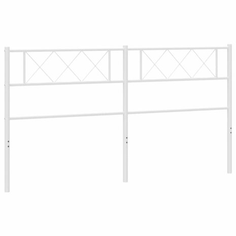 Vervangend hoofdbord 200 cm metaal wit 2