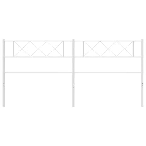 Vervangend hoofdbord 200 cm metaal wit 3