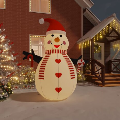 Sneeuwpop opblaasbaar met LED's 300 cm 1