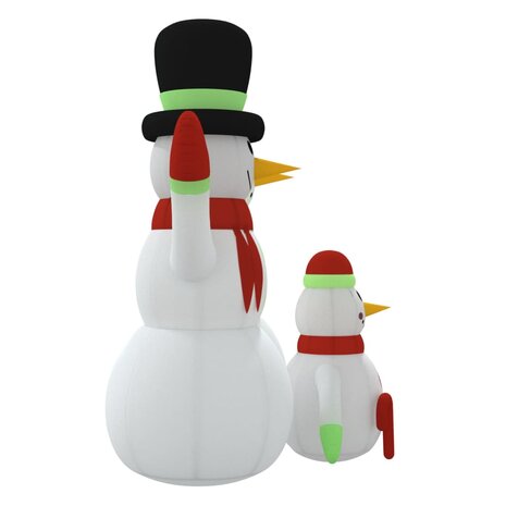 Opblaasbare sneeuwpopfamilie met LED&rsquo;s 500 cm 4
