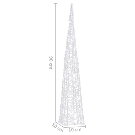 Lichtkegel decoratief LED 90 cm acryl blauw 9