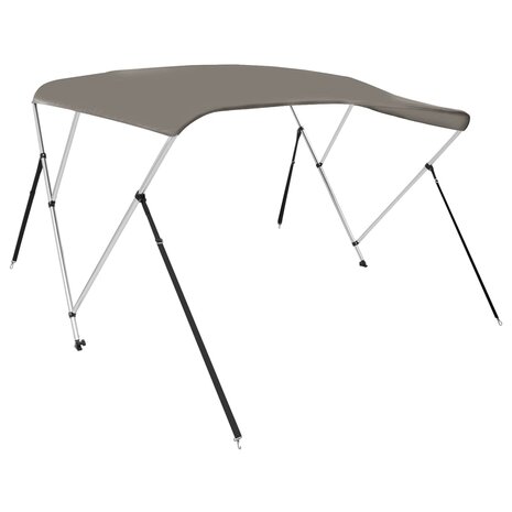 Biminitop 3 bogen 183x180x137 cm grijs 2