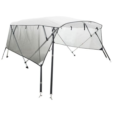 Biminitop 4 bogen met mesh zijwanden 243x(200-213)x137 cm 2