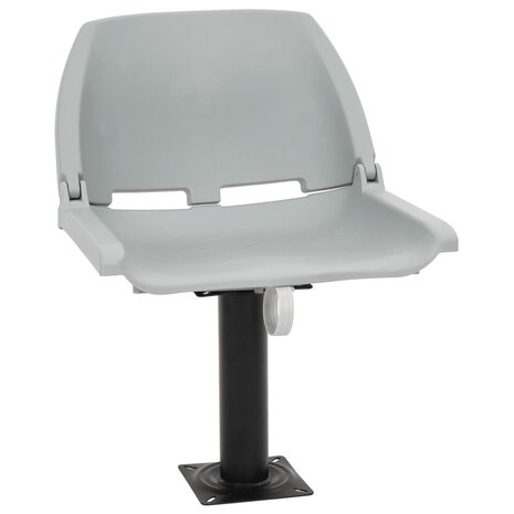 2-delige Bootstoelen set inklapbaar 48x51x41 cm grijs 1