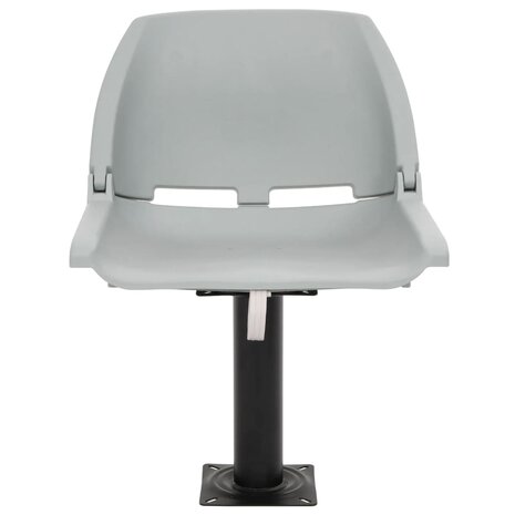 2-delige Bootstoelen set inklapbaar 48x51x41 cm grijs 3