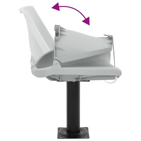 2-delige Bootstoelen set inklapbaar 48x51x41 cm grijs 9