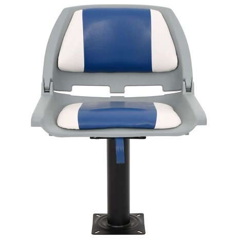 2-delige Bootstoelen set inklapbaar 48x51x41 cm blauw en wit 3