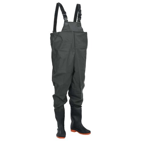 Waadpak met laarzen maat 44 donkergroen 1