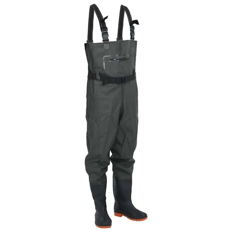 Waadpak met laarzen en riem maat 38 donkergroen 1