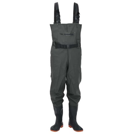 Waadpak met laarzen en riem maat 40 donkergroen 2