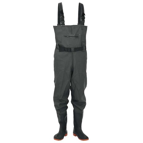 Waadpak met laarzen en riem maat 45 donkergroen 2