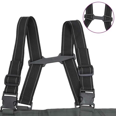 Waadpak met laarzen en riem maat 45 donkergroen 5