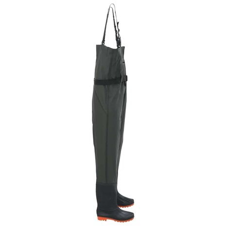 Waadpak met laarzen en riem maat 46 donkergroen 3