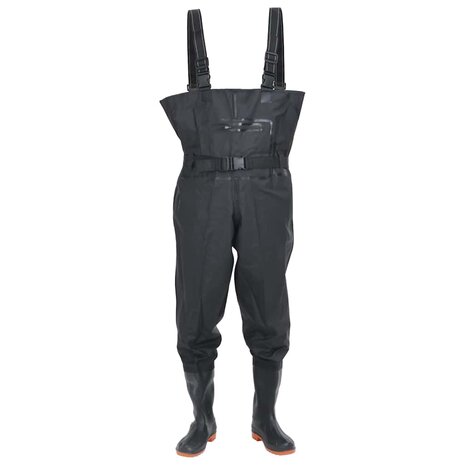Waadpak met laarzen en riem maat 39 zwart 2