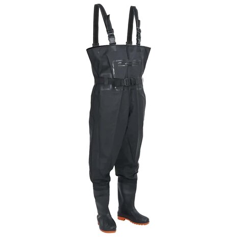 Waadpak met laarzen en riem maat 41 zwart 1