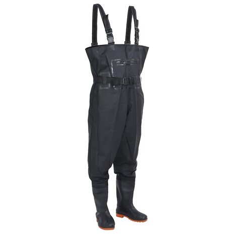Waadpak met laarzen en riem maat 42 zwart 1