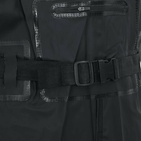 Waadpak met laarzen en riem maat 42 zwart 6