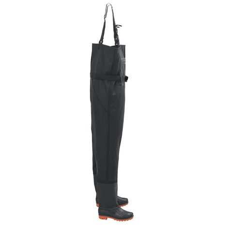 Waadpak met laarzen en riem maat 45 zwart 3