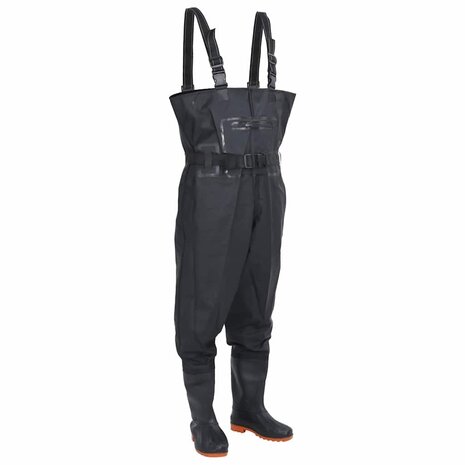 Waadpak met laarzen en riem maat 46 zwart 1