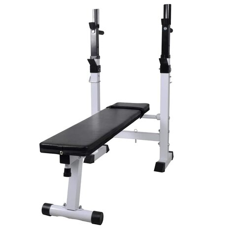 Trainingsbank met gewichtenrek en halterset 90 kg 2