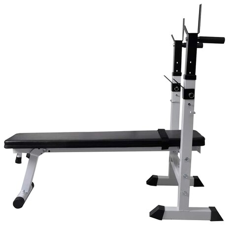 Trainingsbank met gewichtenrek en halterset 90 kg 3